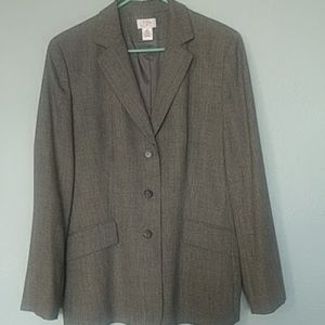 Anne Taylor Loft Wool Blazer Grey, sz 14